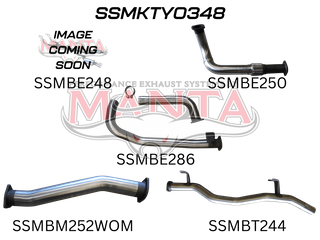 Toyota Landcruiser HZJ75, 78 3in Without Muffler to Suit DTS Turbo