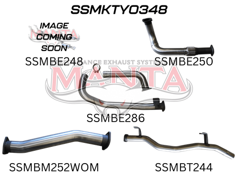 Toyota Landcruiser HZJ75, 78 3in Without Muffler to Suit DTS Turbo