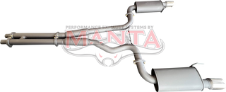 FORD MUSTANG V8 FM 2015 - 2017 3in CATBACK WITHOUT CENTRE MUFFLER WITH REAR MUFFLERS & TWIN TIPS
