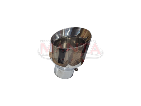 3in Inlet 5in Outlet  Angle Cut, Bolt On Stainless Steel Tip, 20 Degree