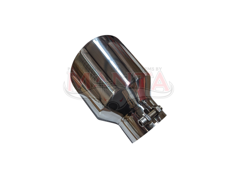 3in Inlet 5in Outlet  Angle Cut Stainless Steel Tip 20 Degree Bolt on Back