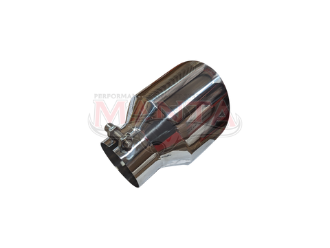 3in Inlet 5in Outlet  Angle Cut, Bolt On Stainless Steel Tip, 20 Degree