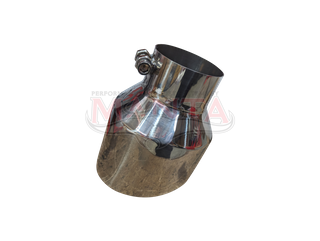 3in Inlet 5in Outlet  Angle Cut, Bolt On Stainless Steel Tip, 20 Degree