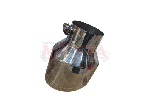 3in Inlet 5in Outlet  Angle Cut, Bolt On Stainless Steel Tip, 20 Degree