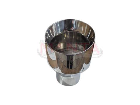3in Inlet 5in Outlet  Angle Cut, Bolt On Stainless Steel Tip, 20 Degree