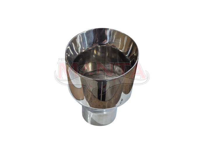 3in Inlet 5in Outlet  Angle Cut, Bolt On Stainless Steel Tip, 20 Degree
