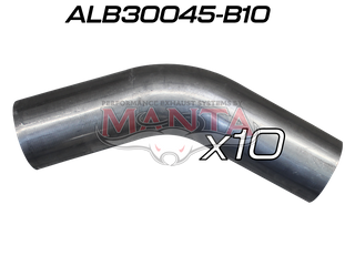 (Pack 10) 3in (76.2mm) 45deg Aluminised Mandrel Bend