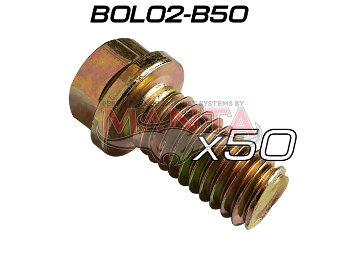 (Pack 50) 7/16in Head x &frac34;in Long. 3/8in Extractor Bolt