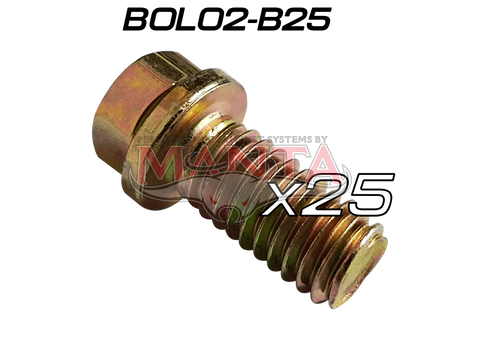 (Pack 25) 7/16in Head x &frac34;in Long. 3/8in Extractor Bolt