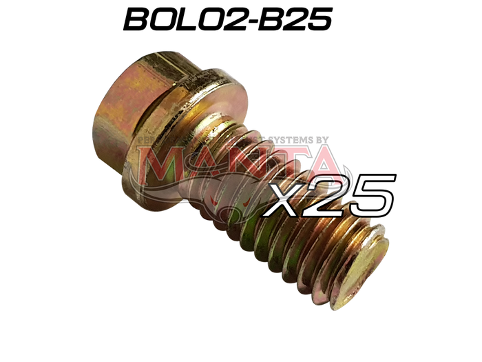 (Pack 25) 7/16in Head x &frac34;in Long. 3/8in Extractor Bolt