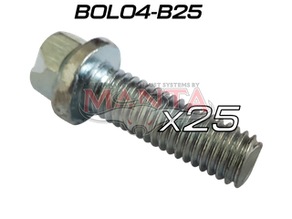 (Pack 25) M8 x 1.25p 3/8in Head x 25mm, LS Engine Commodore, 5.7L HEMI