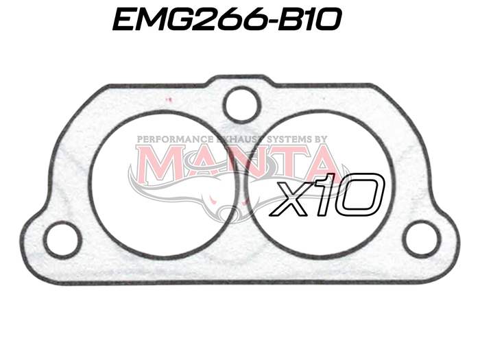 (Pack 10) Genie Toyota/Commodore VL V8 3 Bolt, 2 Port Secondary Gasket