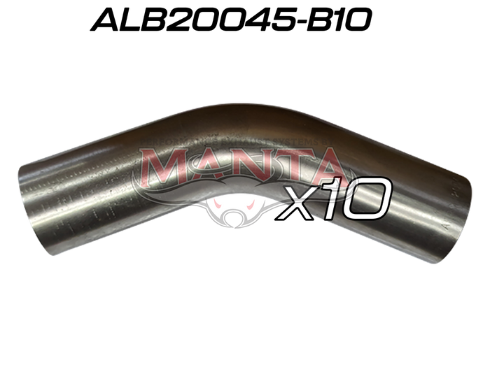 (Pack 10) 2IN (50.8MM) 45 DEG ALUMINISED MANDREL BEND