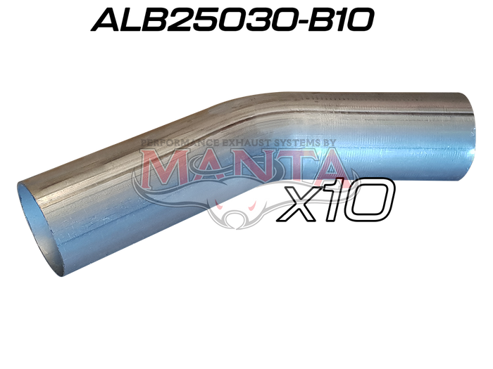 (Pack 10) 2 1/2in (63.5mm) 30deg Aluminised Mandrel Bend