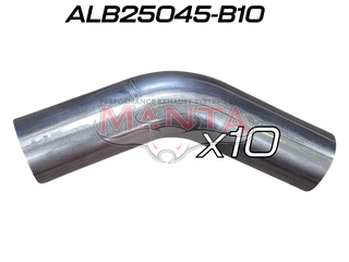 (Pack 10) 2 1/2in (63.5mm) 45deg Aluminised Mandrel Bend