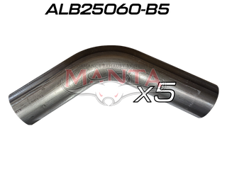 (Pack 5) 2 1/2in (63.5mm) 60deg Aluminised Mandrel Bend