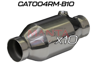 (Pack 10) 2 1/2in Round High Flow 200 CPI Metallic Catalytic Converter