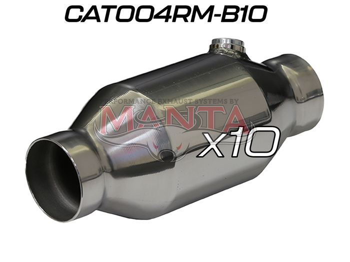 (Pack 10) 2 1/2in Round High Flow 200 CPI Metallic Catalytic Converter