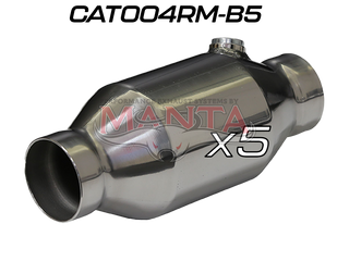 (Pack 5) 2 1/2in Round High Flow 200 CPI Metallic Catalytic Converter