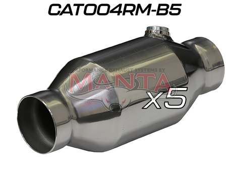 (Pack 5) 2 1/2in Round High Flow 200 CPI Metallic Catalytic Converter