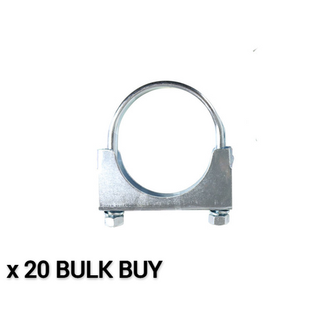 Pack of 20 - U-Bolt Clamp Zinc Plated, Suits 1 7/8in (48mm) OD Flare, On 1 3/4in (44.5mm) OD Tube