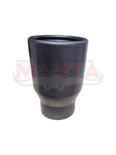 3in Inlet x 4in Outlet x 150mm - Black Unbranded, Rolled in With Inner Cone