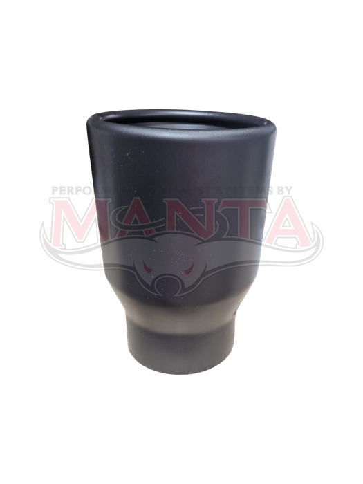 3in Inlet x 4in Outlet x 150mm - Black Unbranded, Rolled in With Inner Cone