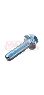 M8 x 1.25p x 30mm, 8.8 Flange Head, Serrated Silver Zinc Extractor Bolt. Max Torque 15.5 Nm