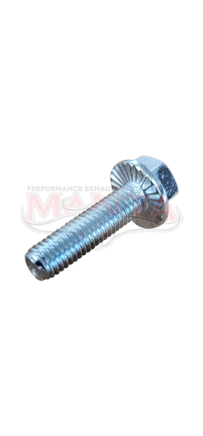 M8 x 1.25p x 30mm, 8.8 Flange Head, Serrated Silver Zinc Extractor Bolt. Max Torque 15.5 Nm