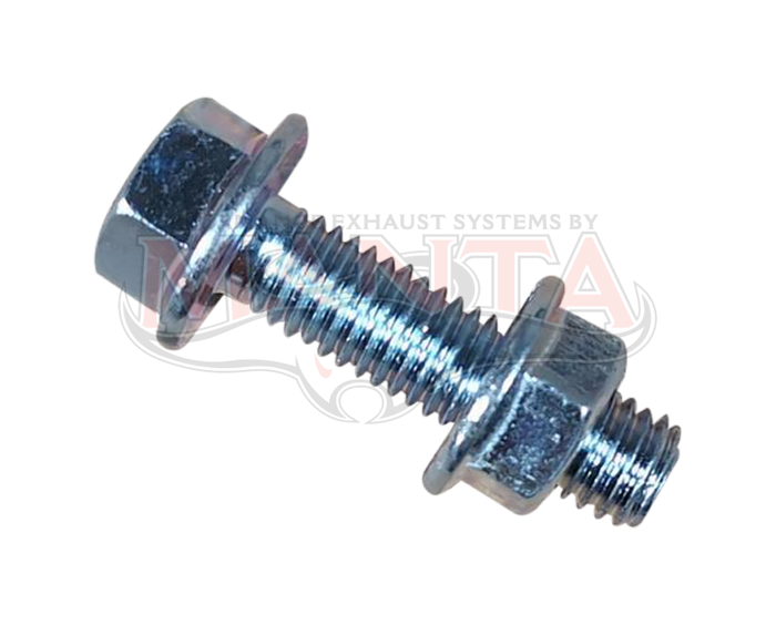 M8 x 1.25p x 30mm Clear Zinc Bolt & Flanged Nut. Max Torque 15.5 Nm