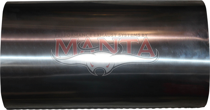 3in, 8in x 5in Oval Offset/Offset, 16in (400mm) Long, Megaflow Muffler - Medium - Stainless Steel