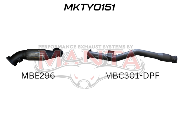 USE MKTY0296CAT: VDJ79, VDJ76 V8 4.5L, 3in DPF Replacement With Cat