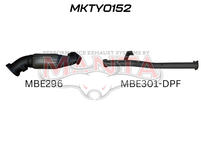USE MKTY0296: VDJ79, VDJ76 V8 4.5L, 3in DPF Replacement Without Cat