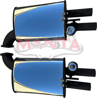 VE Sedan 3in Rear Mufflers (pair) - With Vacuum Bimodal