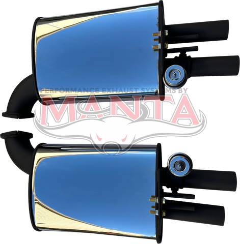 VE Sedan 3in Rear Mufflers (pair) - With Vacuum Bimodal