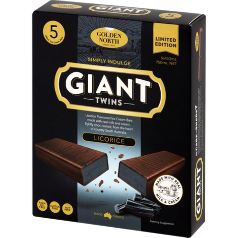 Giant Twins 5 Pack Licorice GNorth 5x150