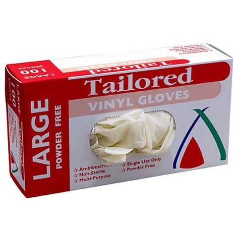 Gloves Vinyl Large Powder Free 100
