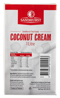 Coconut Cream 1Lt Tetrapack