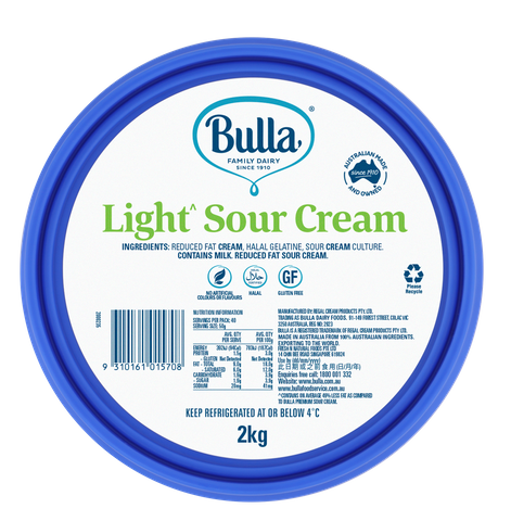 Sour Cream Light 2kg "Bulla"
