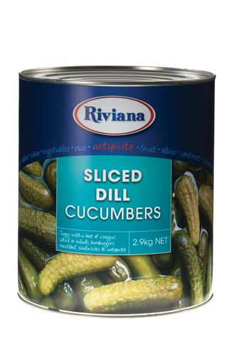 Dill Cucumbers Sliced "Riviana" A10tin