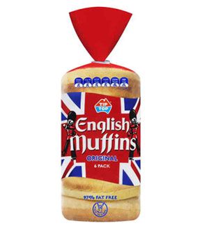 Muffins English 400gm "Tip Top" 6x6pk