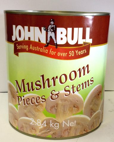 Mushrooms Pieces & Stems A10 tin "JBull"