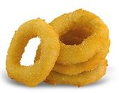 Crumbed Squid Rings Formed "Seawave"
