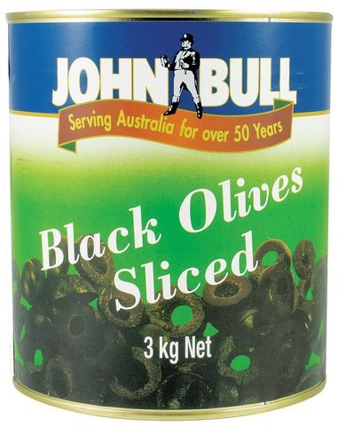 Olives Sliced Black 3kg A10 tin