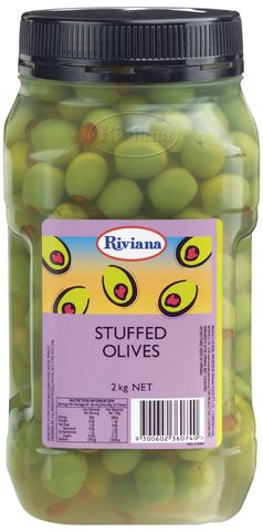 Olives Stuffed 2kg Jar "Riviana"