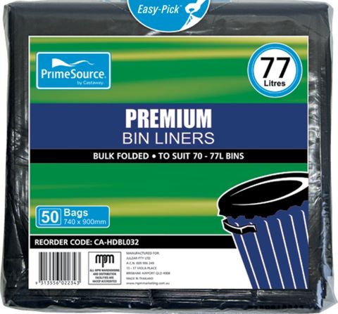 Garbage BIN Liners 77 Lt "MPM"