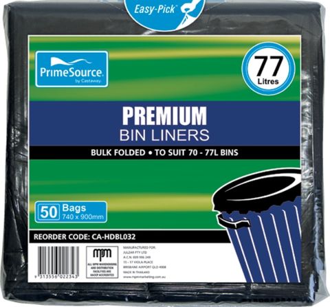 Garbage Bin Liners 77 Lt "MPM"