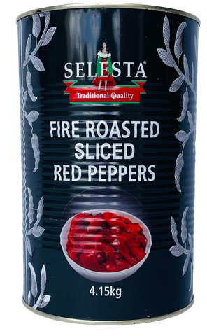 Peppers Sliced Strips Red FRoast4.1kgTin