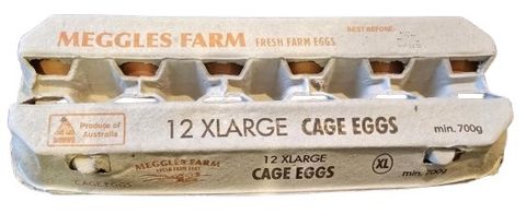 Eggs 1 DOZ 58gram (700gm) "Meggles"