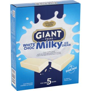 Giant Twins 5 Pack White Choc "GN" 5x150